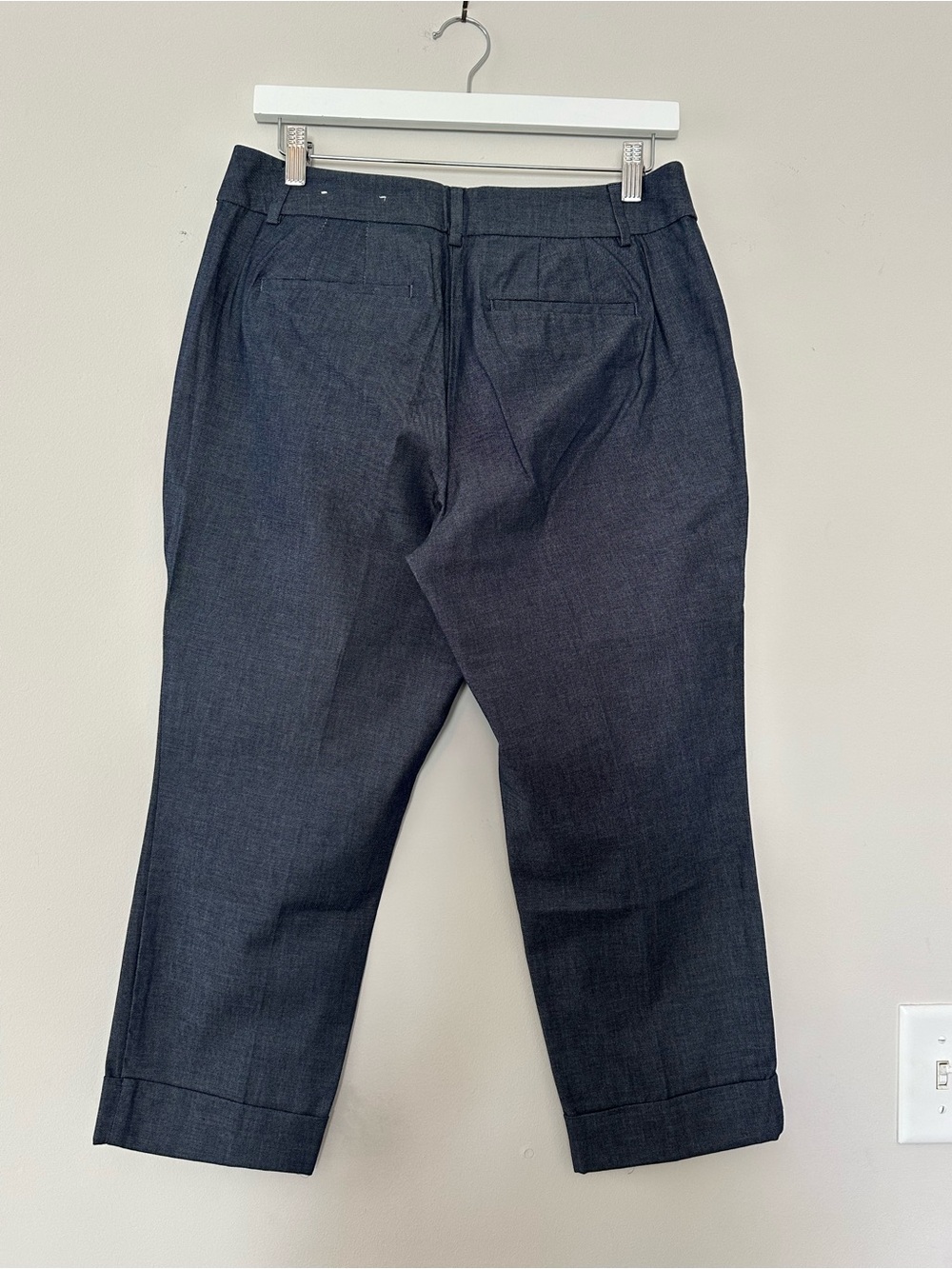 Anne Taylor Cropped Dress Pants in Navy/Charcoal